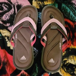 Brown Memory Foam Adidas Flip Slops